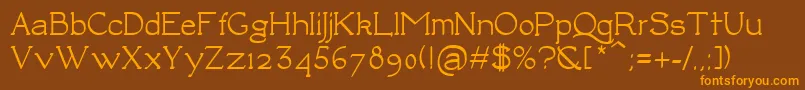 LuisaBold Font – Orange Fonts on Brown Background