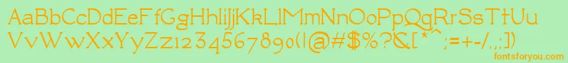 LuisaBold Font – Orange Fonts on Green Background