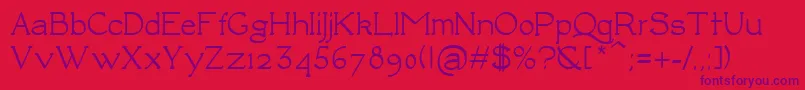 LuisaBold Font – Purple Fonts on Red Background