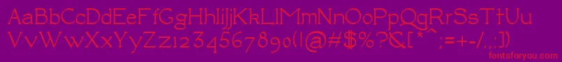 LuisaBold Font – Red Fonts on Purple Background