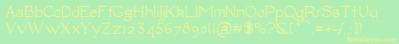 LuisaBold Font – Yellow Fonts on Green Background