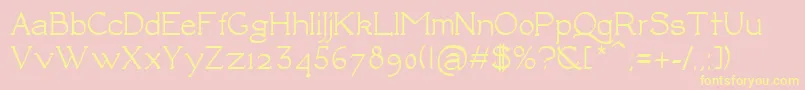 LuisaBold Font – Yellow Fonts on Pink Background
