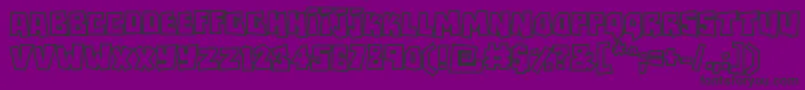 Police Rockbiteroutlines – polices noires sur fond violet