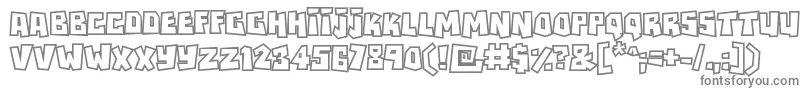 fuente Rockbiteroutlines – Fuentes Grises Sobre Fondo Blanco