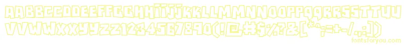 Fonte Rockbiteroutlines – fontes amarelas