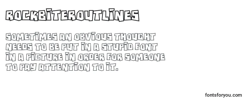 Шрифт Rockbiteroutlines