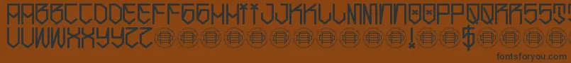 CholoLettersDemo Font – Black Fonts on Brown Background