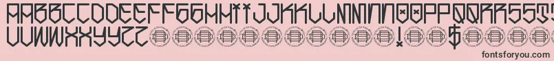 Шрифт CholoLettersDemo – чёрные шрифты на розовом фоне