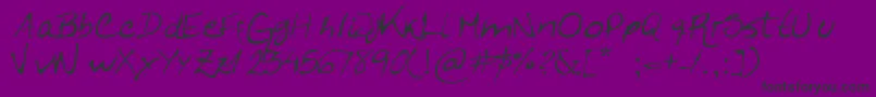 Czcionka CaligraficaArito – czarne czcionki na fioletowym tle