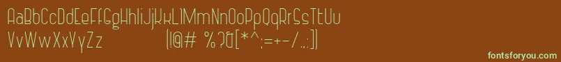 Шрифт VintageStrapsLight – зелёные шрифты на коричневом фоне
