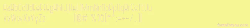 VintageStrapsLight Font – Pink Fonts on Yellow Background