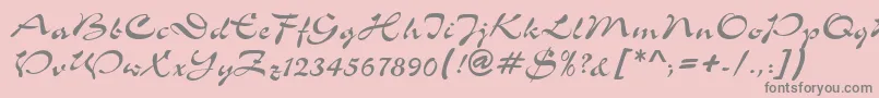 ShowerdbNormal Font – Gray Fonts on Pink Background