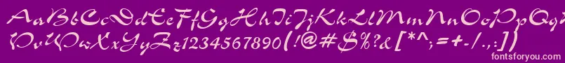 ShowerdbNormal Font – Pink Fonts on Purple Background