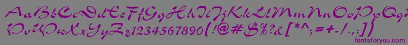 ShowerdbNormal Font – Purple Fonts on Gray Background