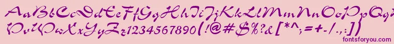 ShowerdbNormal Font – Purple Fonts on Pink Background