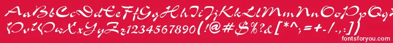 ShowerdbNormal Font – White Fonts on Red Background