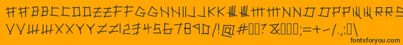 SilenceWillFall Font – Black Fonts on Orange Background