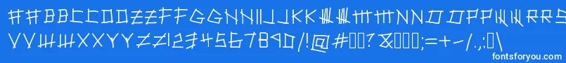 Шрифт SilenceWillFall – белые шрифты на синем фоне