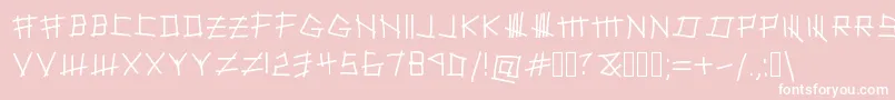 SilenceWillFall Font – White Fonts on Pink Background