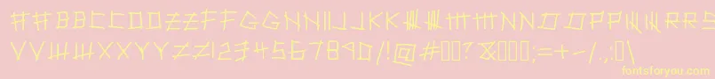 SilenceWillFall Font – Yellow Fonts on Pink Background