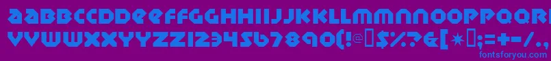 Sudbury Font – Blue Fonts on Purple Background