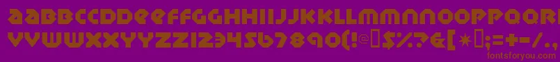 Sudbury Font – Brown Fonts on Purple Background