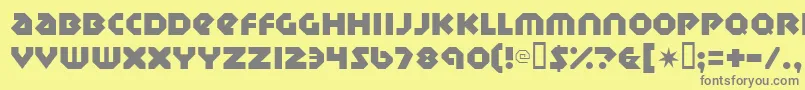 Sudbury Font – Gray Fonts on Yellow Background