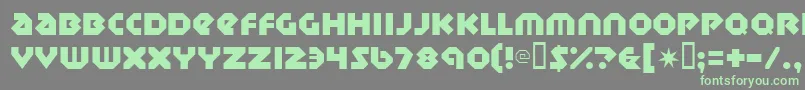 Sudbury Font – Green Fonts on Gray Background