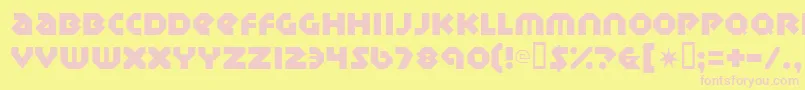 Sudbury Font – Pink Fonts on Yellow Background