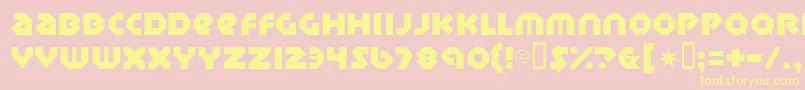 Sudbury Font – Yellow Fonts on Pink Background
