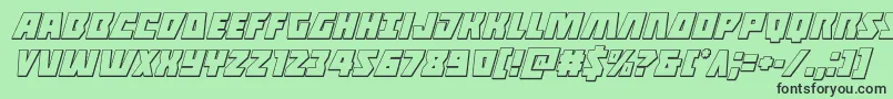 Halfshellhero3Dital Font – Black Fonts on Green Background