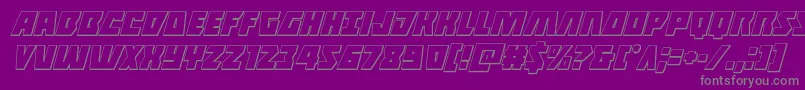 Halfshellhero3Dital Font – Gray Fonts on Purple Background