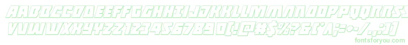 Шрифт Halfshellhero3Dital – зелёные шрифты
