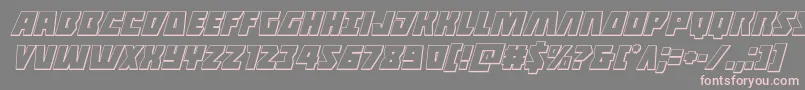 Halfshellhero3Dital-Schriftart – Rosa Schriften auf grauem Hintergrund