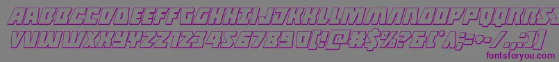 Halfshellhero3Dital Font – Purple Fonts on Gray Background