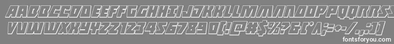 Halfshellhero3Dital Font – White Fonts on Gray Background