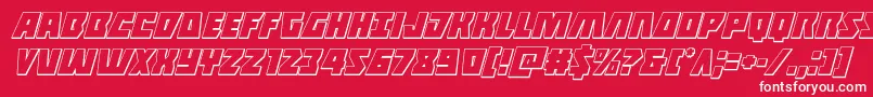 Halfshellhero3Dital Font – White Fonts on Red Background