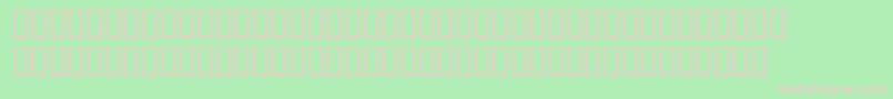 フォントWbxluciditeInverted – 緑の背景にピンクのフォント
