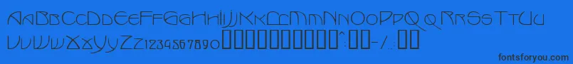 Шрифт Marlowe – чёрные шрифты на синем фоне