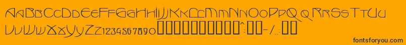Marlowe-fontti – mustat fontit oranssilla taustalla