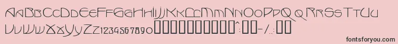 フォントMarlowe – ピンクの背景に黒い文字