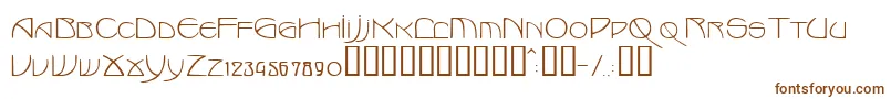 Marlowe-fontti – ruskeat fontit valkoisella taustalla