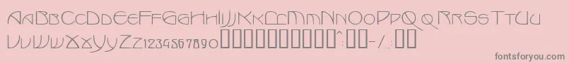 フォントMarlowe – ピンクの背景に灰色の文字