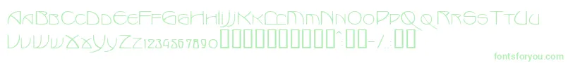 フォントMarlowe – 白い背景に緑のフォント