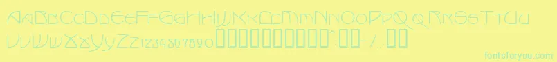 Marlowe-Schriftart – Grüne Schriften auf gelbem Hintergrund