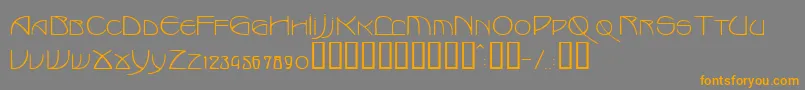 Marlowe Font – Orange Fonts on Gray Background