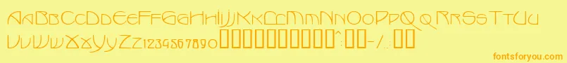Marlowe Font – Orange Fonts on Yellow Background