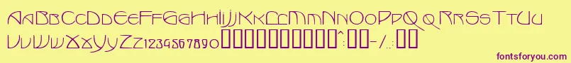 Marlowe Font – Purple Fonts on Yellow Background