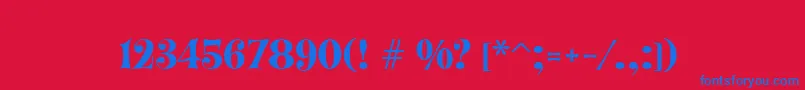 Ladyfairc Font – Blue Fonts on Red Background