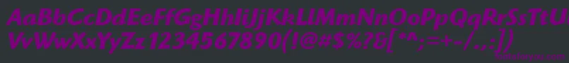 HighlanderItcTtBolditalic Font – Purple Fonts on Black Background